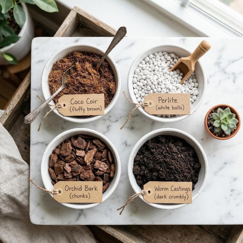 Best soil for indoor plants with a well-draining potting mix in a plant pot