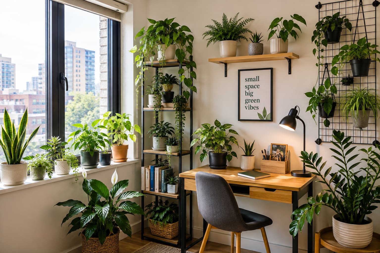 Smart ways to add healthy indoor plants to small apartments without sacrificing valuable space.
